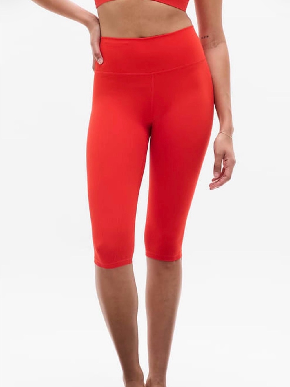 Athleta Transcend High Rise Rib Crop Legging Size L